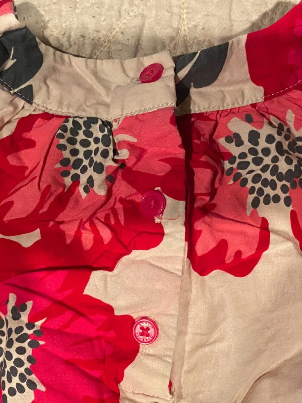 OshKoshB'Gosh-size-5-Girls Cotton Floral Dress-buttons down back-great condition - Picture 5 of 11